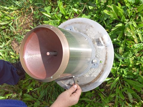 view of rain gauge from the top